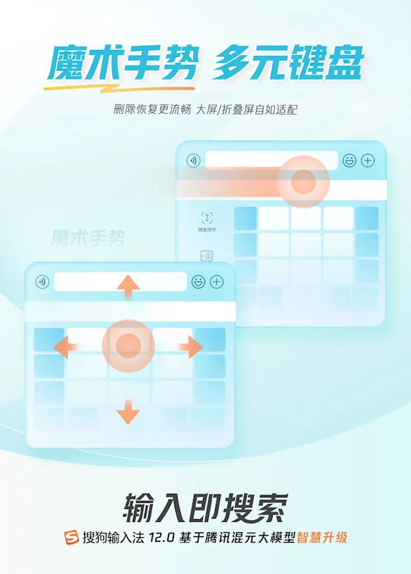 搜狗输入法12.0发布：接入腾讯混元 移动/PC端深度融合AI